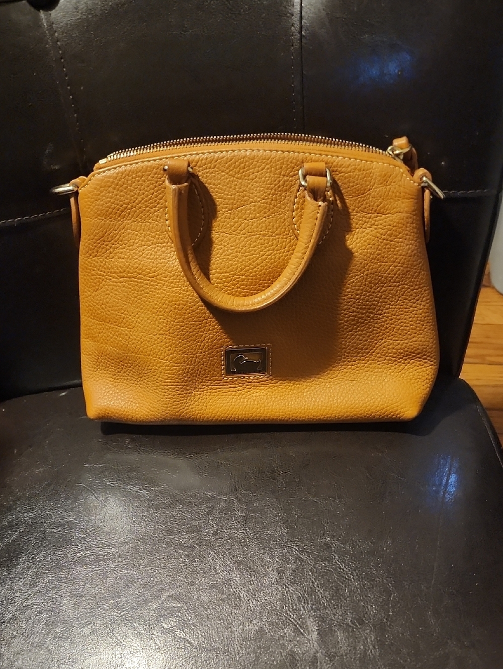 Dooney And Burke Pebbled Brown Leather
